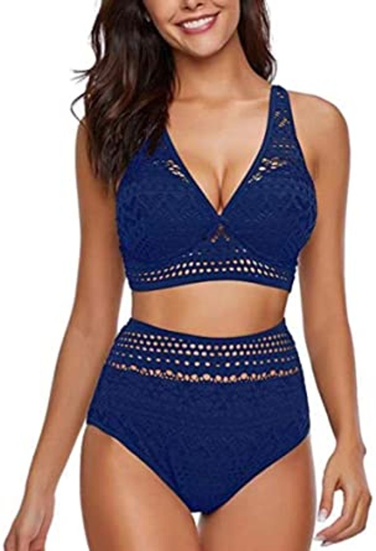 Social UMIPUBO Mujer Conjunto de Bikini Cintura Alta Traje de Baño de Dos