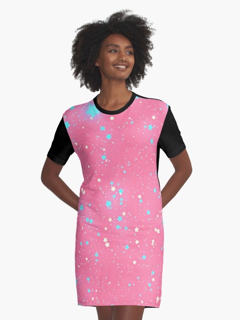 Fashion Stars Graphic T-Shirt Dress