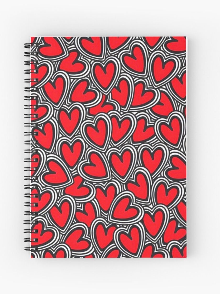 Fashion Hearts Spiral Notebook