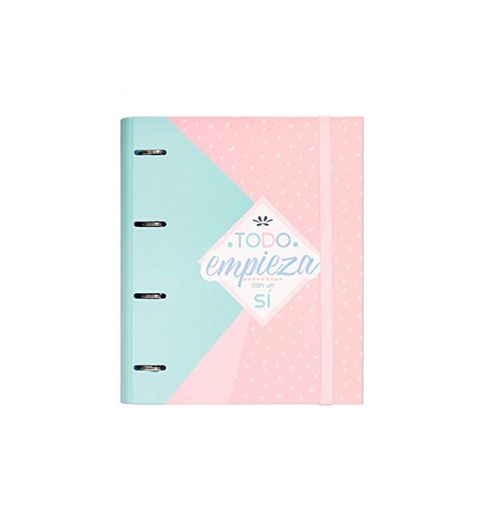 Carpeta 4 anillas troquelada premium Amelie pastel collection