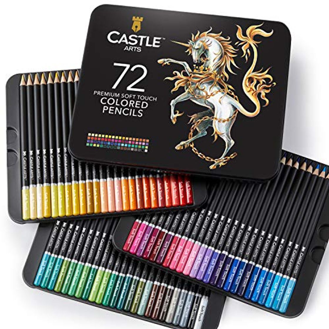 Social Juego de 72 lápices de colores Castle Art Supplies para libros de colorear