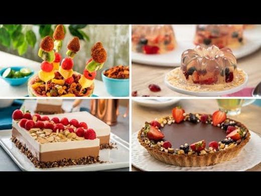 4 Postres Saludables - YouTube