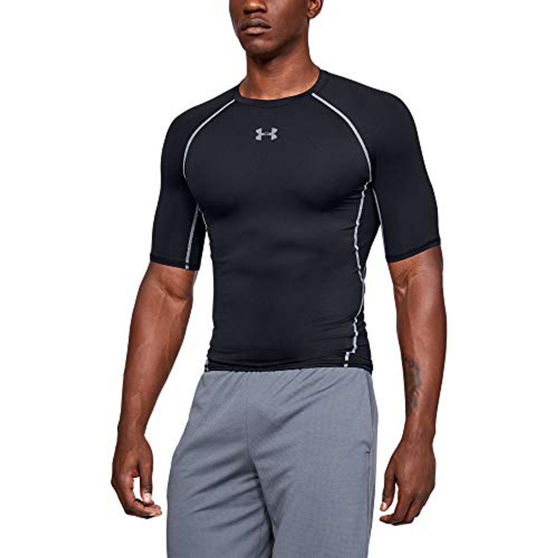 Product Under Armour UA Heatgear Short Sleeve Camiseta, Hombre, Negro