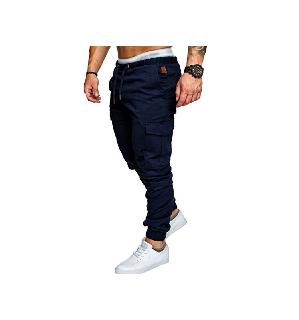 Social SOMTHRON Hombre Cinturón de cintura elástico Pantalones de chándal de algodón largo