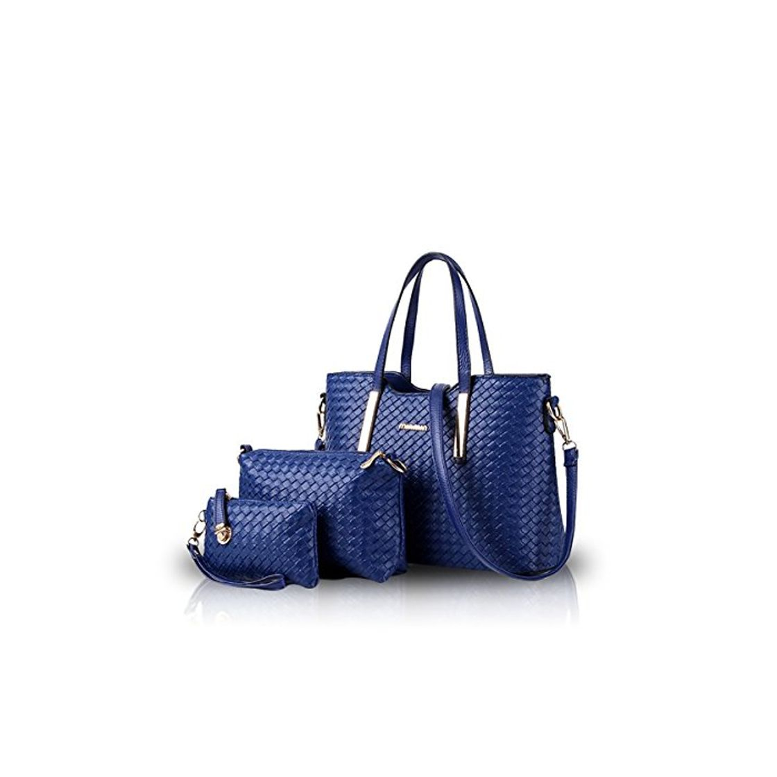 Fashion NICOLE&DORIS Bolsos de Mano para Mujer Bolsos 3 Piezas Bolsa Bolsos de Hombro para Damas Totes Bolsos Bandolera Crossbody Azul