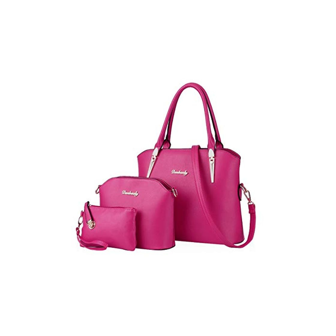 Product NICOLE&DORIS Bolso para Mujer Bolsos de Mano Bolsos 3 Piezas Bolsos de Hombro para Damas Totes Bolsos Bandolera Rosa