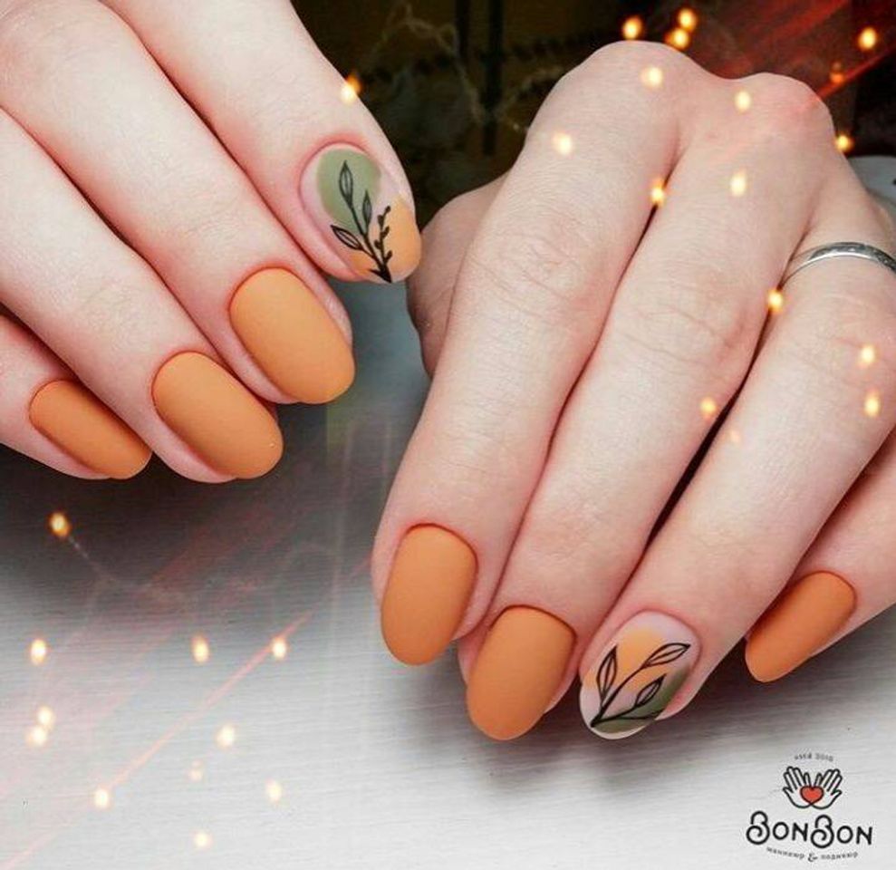 Fashion Uñas tonos naranja 🧡