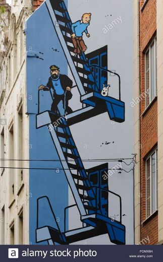 Tintin Comic Mural