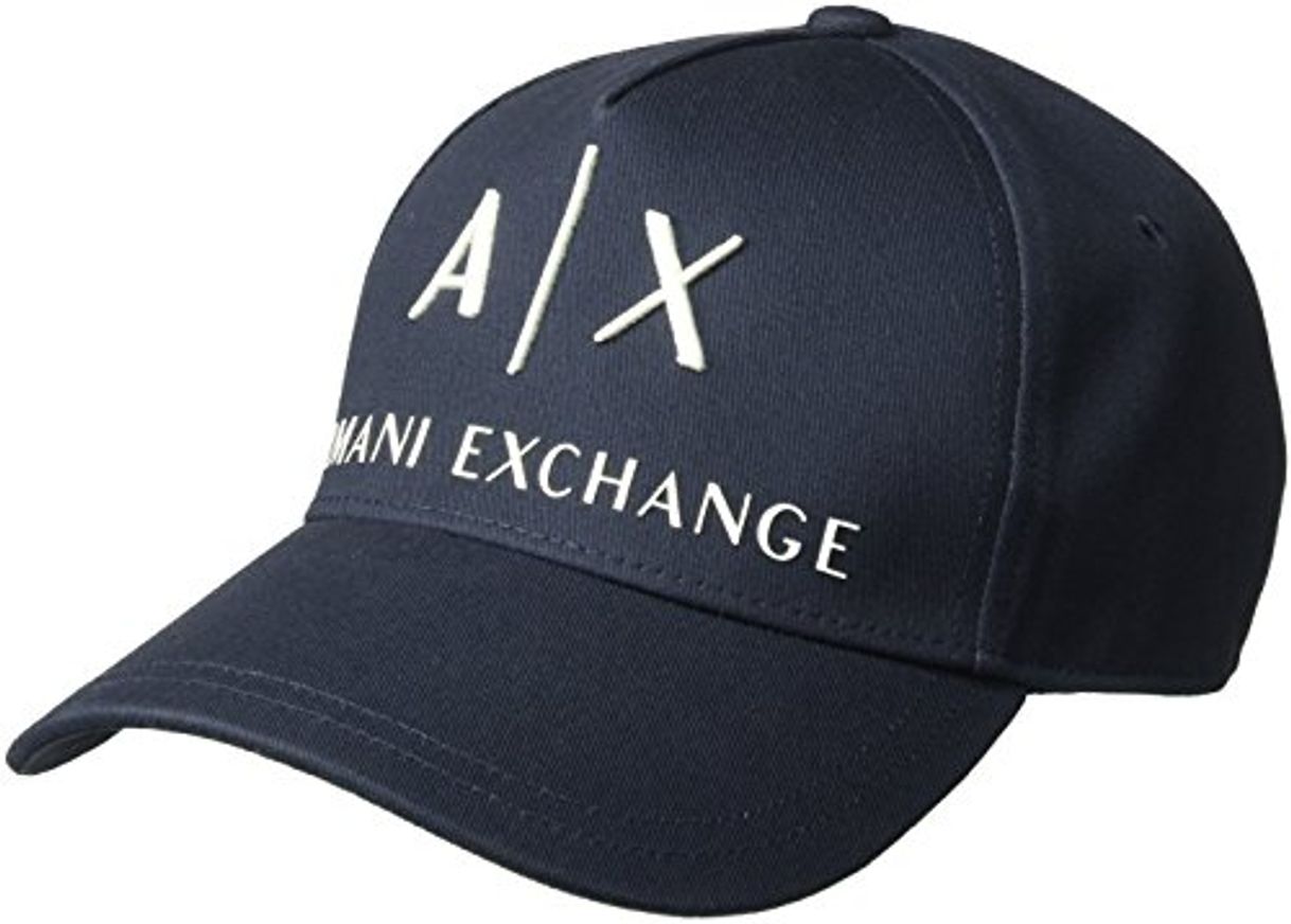 Moda Armani Exchange Corp Logo Baseball Cap Gorra de béisbol, Azul