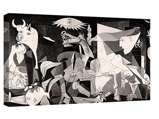 Canvashop Cuadros Modernos Salón Picasso Guernica 120 x 70 cm Cuadro Impresión sobre lienzo
