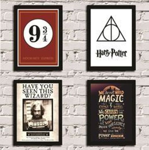 Kit de Posters com Moldura Harry Potter - 