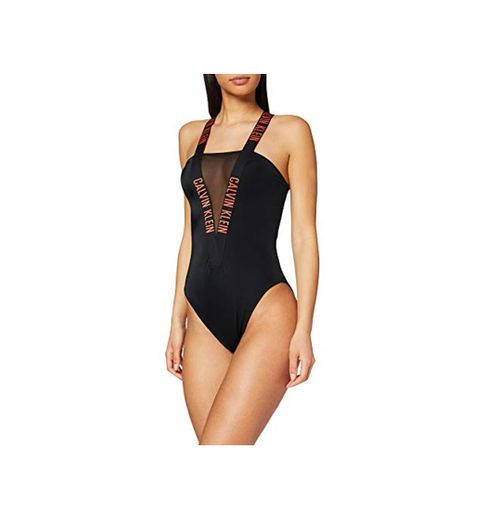 Calvin Klein One Piece-rp Traje de baño, Negro