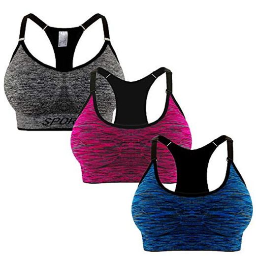 Libella Pack de 3 Donne Reggisegno Push Up Bustier Sostegno Forte Imbottito