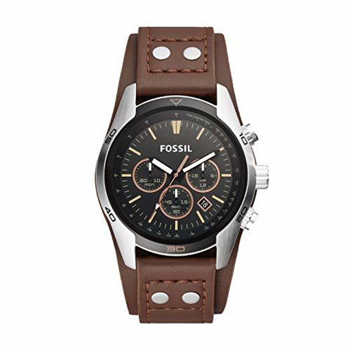 Fashion Fossil Reloj Cronógrafo para Hombre de Cuarzo con Correa en Cuero CH2891