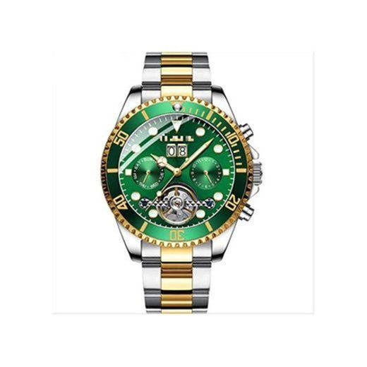 Reloj Hombre Skeleton Tourbillon Style Role Reloj Automático Hombre Reloj Impermeable Natación E