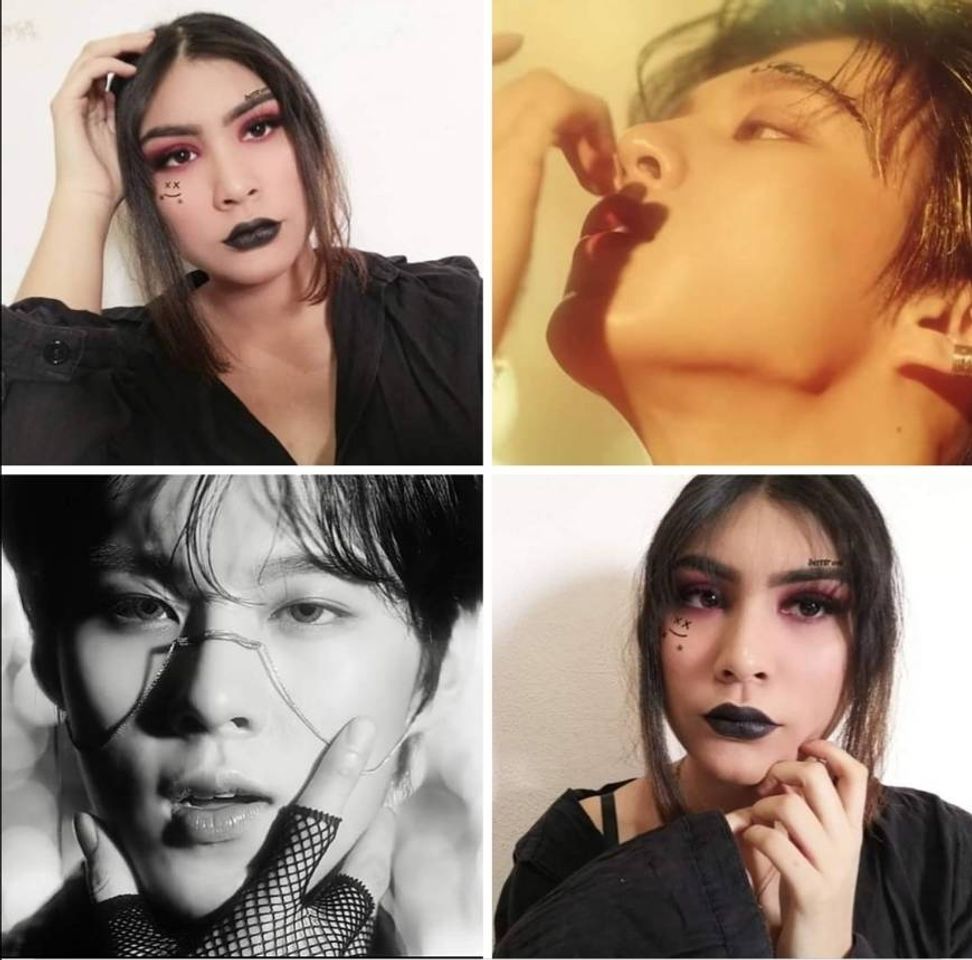 Moda Maquillaje inspirado en el MV de Wooseok Red Moon 🌑♥️