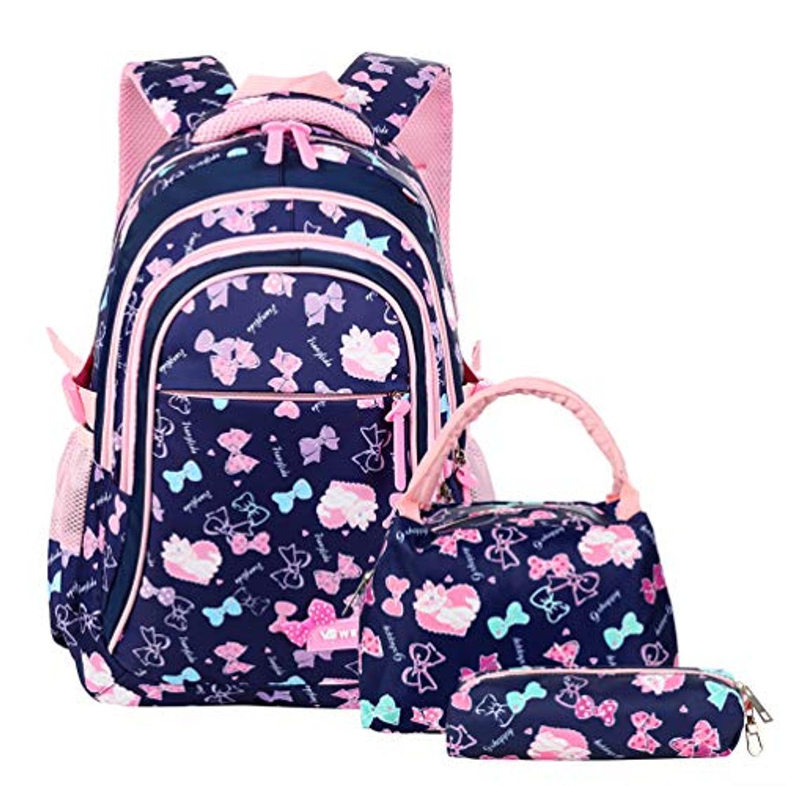 Product Vbiger Mochilas Escolares Niña 3 en 1 para 7 a 16 Años Dark Blue