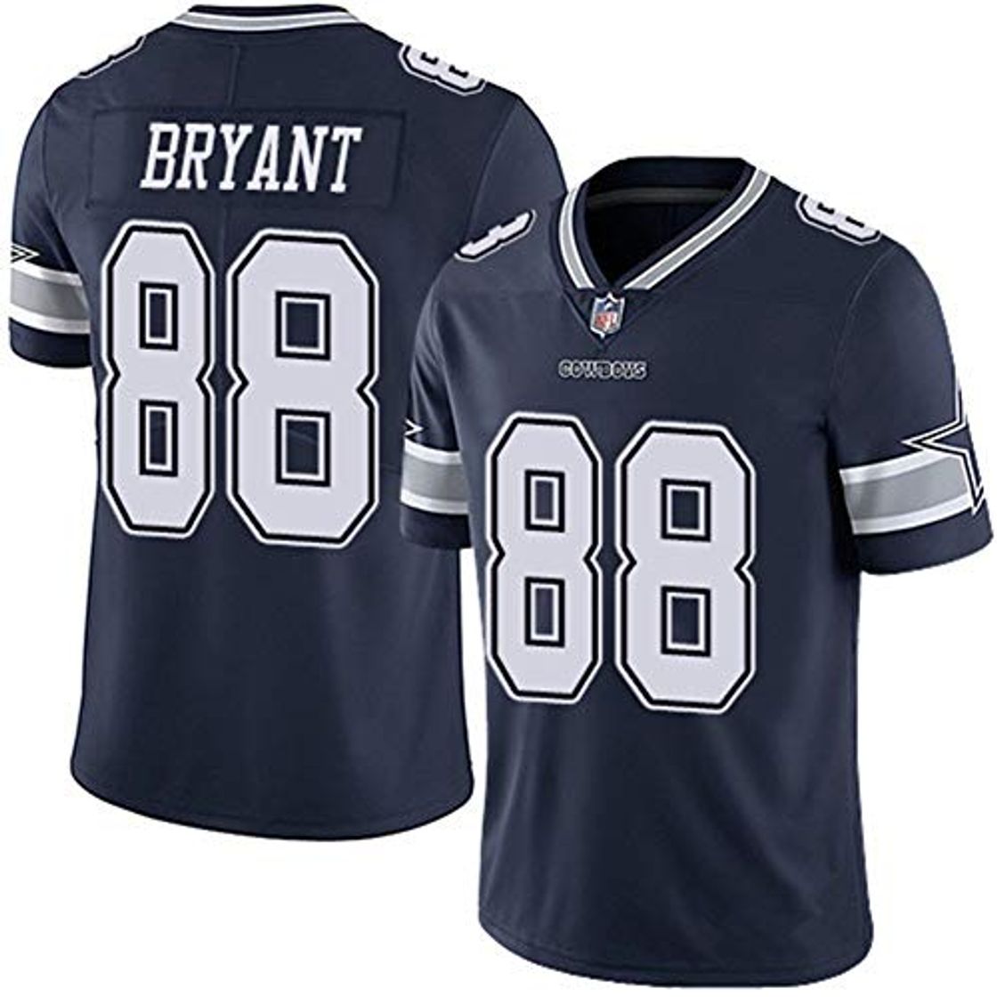 Moda Camiseta para hombre con uniforme de fútbol americano Dallas Cowboys Bryant #88 Football Jersey Gruby Tee Shirts Azul azul marino 3XL