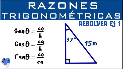 Solucionar un triángulo rectángulo | Ejemplo 1 - YouTube