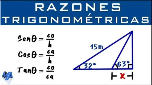 Razones trigonométricas | Aplicación con dos triángulos - YB