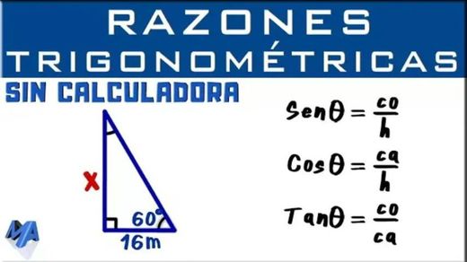 Razones trigonométricas | Sin calculadora | Ejemplo 2 - YouTube