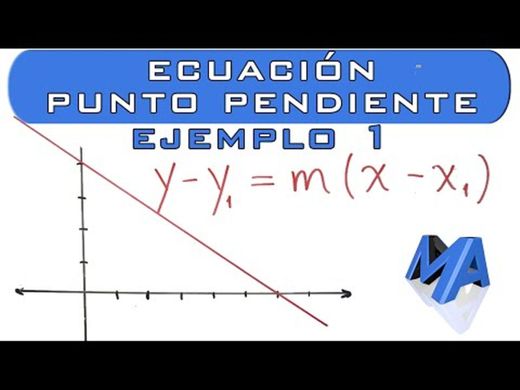 Ecuación punto pendiente | Ejemplo 1 - YouTube