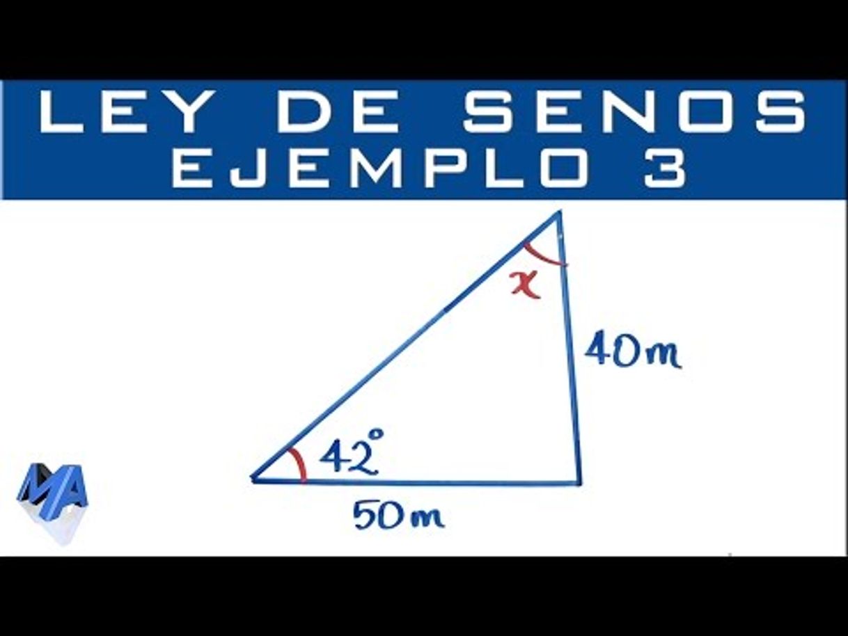 Moda Ley de Senos | Ejemplo 3 Encontrar un ángulo - YouTube