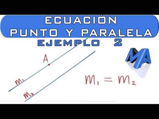 Ecuación punto y paralela (Ejemplo 2) - Youtube