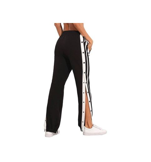 SOLY HUX Mujer Pantalones de chándal elástico con Bolsillos