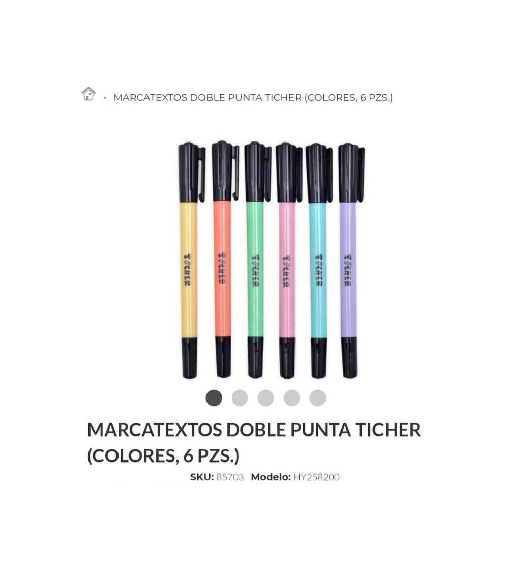 Product Marcca texto doble punta Ticher