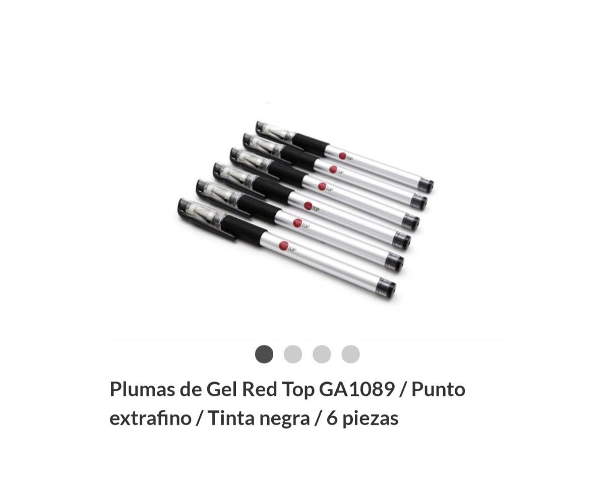 Producto Plumas de Gel Red Top GA1089 Punto extrafino Tinta negra