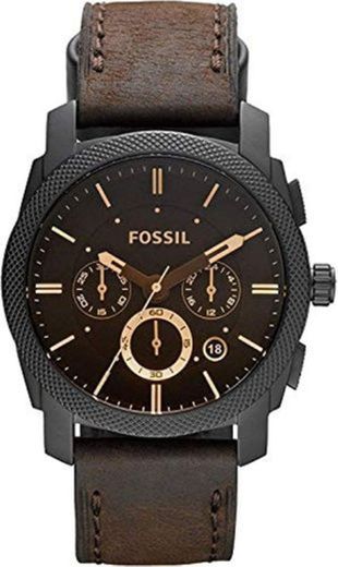 Fossil Reloj Cronógrafo para Hombre de Cuarzo con Correa en Cuero FS4656