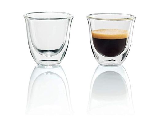 De'Longhi Juego de 2 vasos premium para espresso