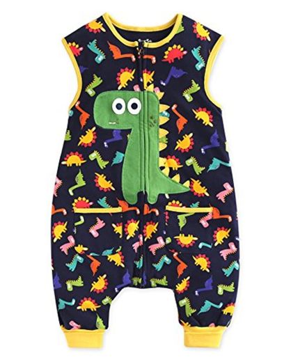 Vaenait Baby Kids Comfy Wearable Blanket Sleepsuits Sleep and Play 100% Cotton Sleepsack Buddy Dino M