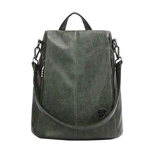 Tisdaini Bolsos Mochila Mujer Moda antirrobo Cuero autentico Casual Viaje Escolares Bolsos