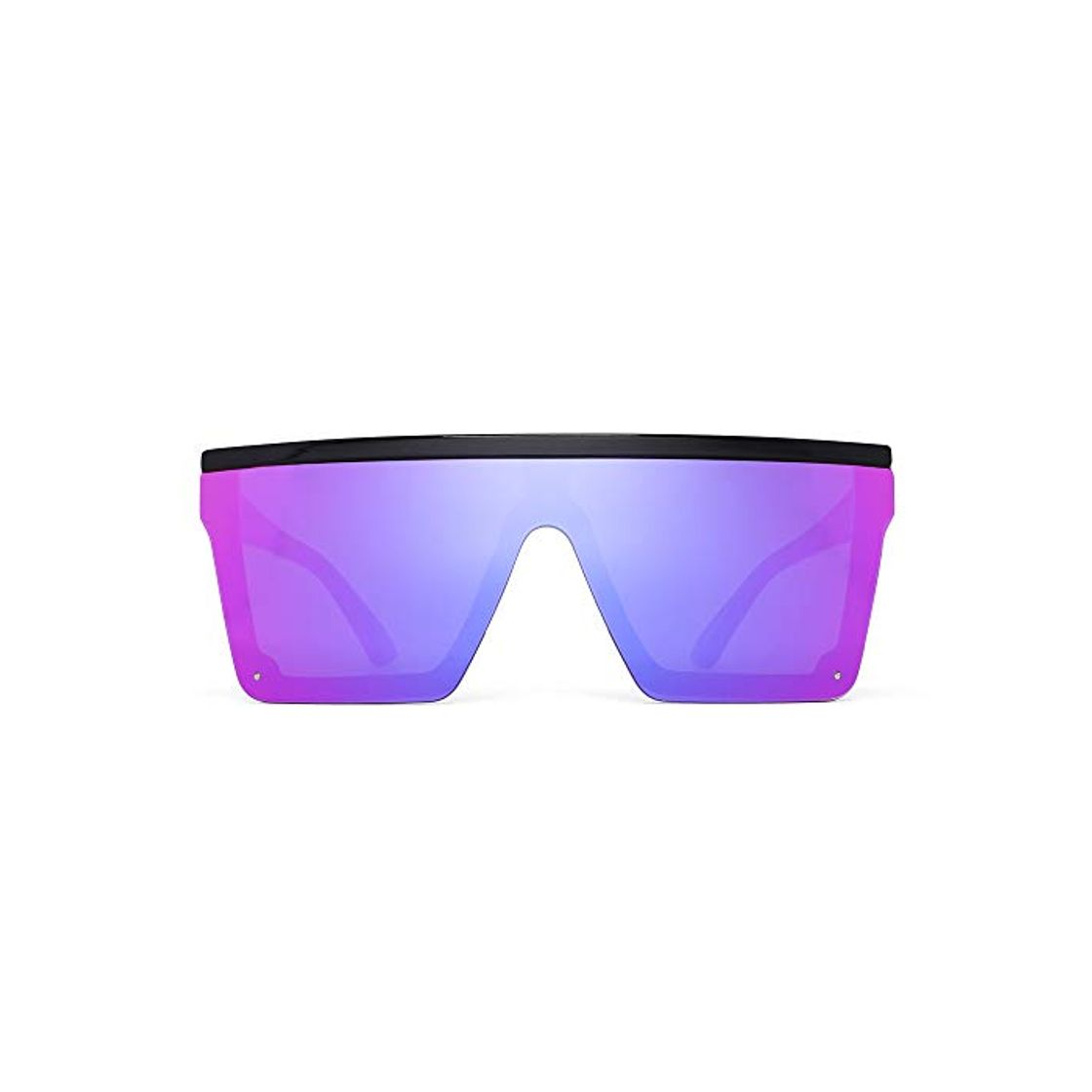 Social JIM HALO Plano Top Proteger Gafas de Sol Cuadradas Espejo Sin Marco