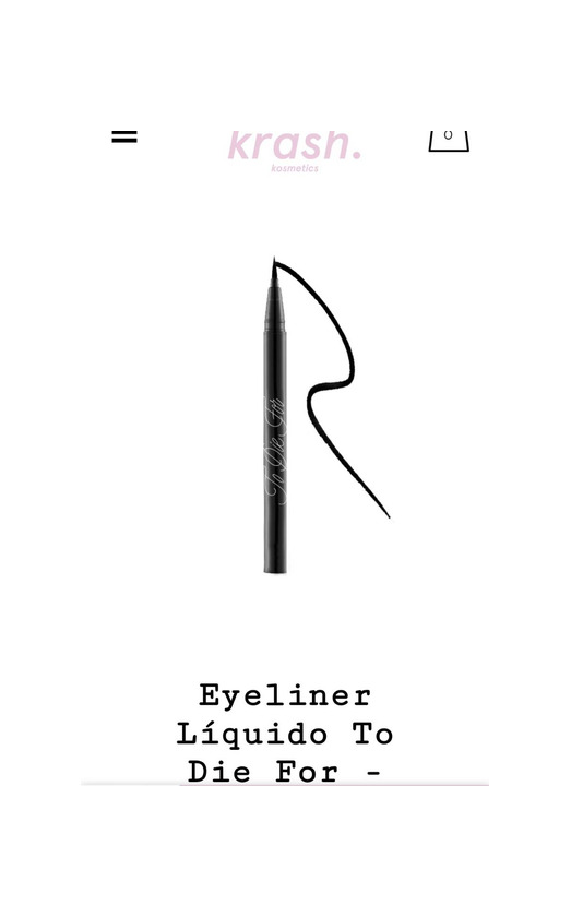 Producto Krash Kosmetics eyeliner To Die For