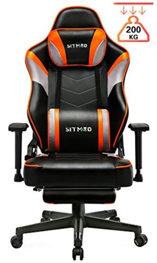 SITMOD Silla Gaming Sillas Gamer Ergonomica Silla 200kg Reclinable con Masaje