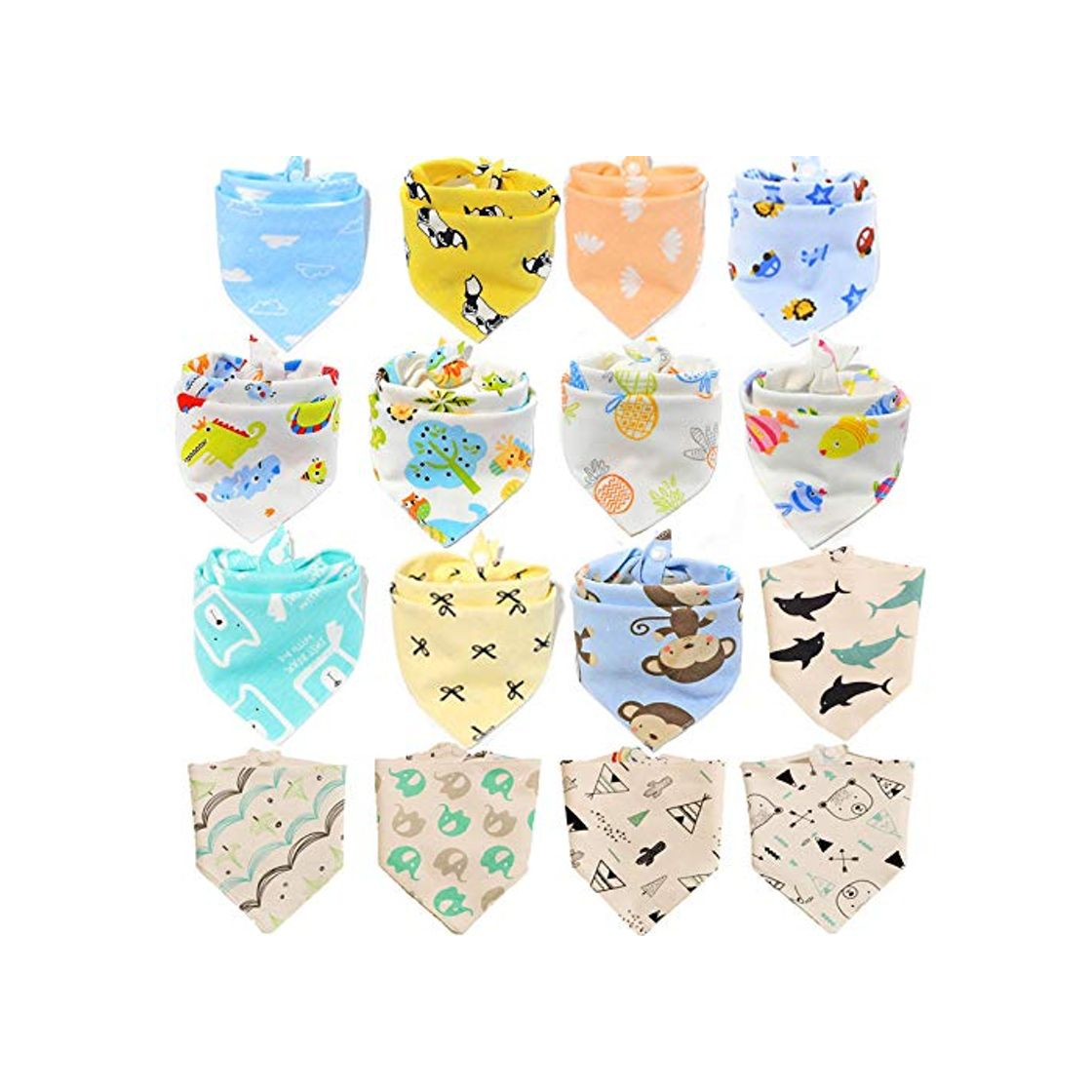 Producto SLOSH 16 Baberos Bebe Bandanas Bufanda Toalla Drool Bebé