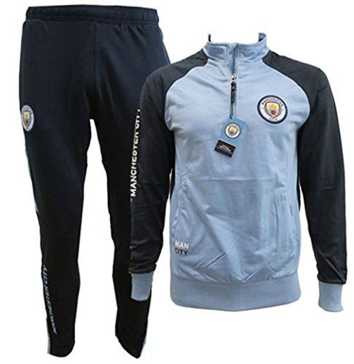 Manchester City F.C. Chándal Pantalones y Chaqueta Original con Licencia Oficial Jumpsuit