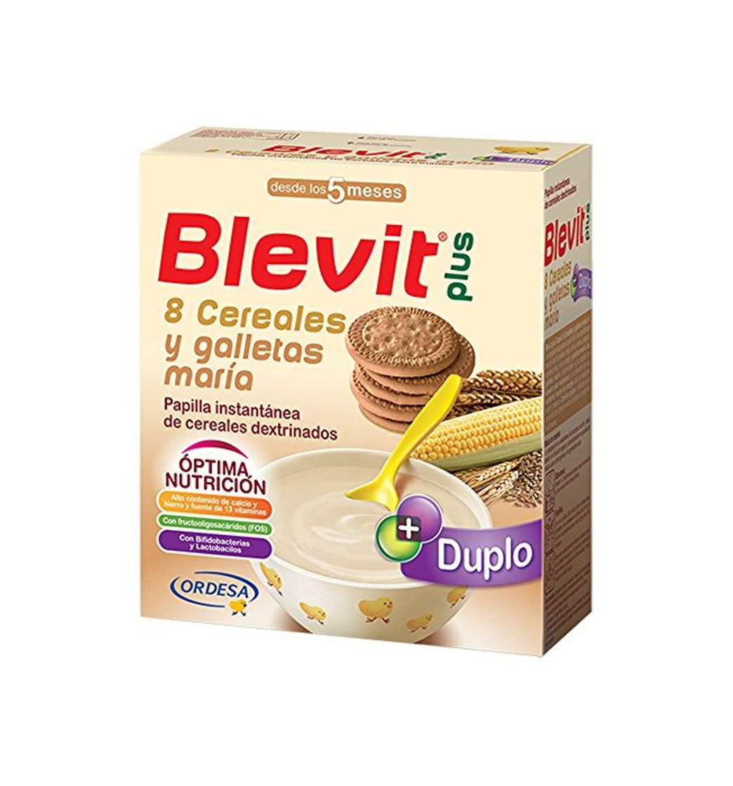 Productos Blevit Plus Duplo 8 Cereales y Galletas María - Paquete de 2