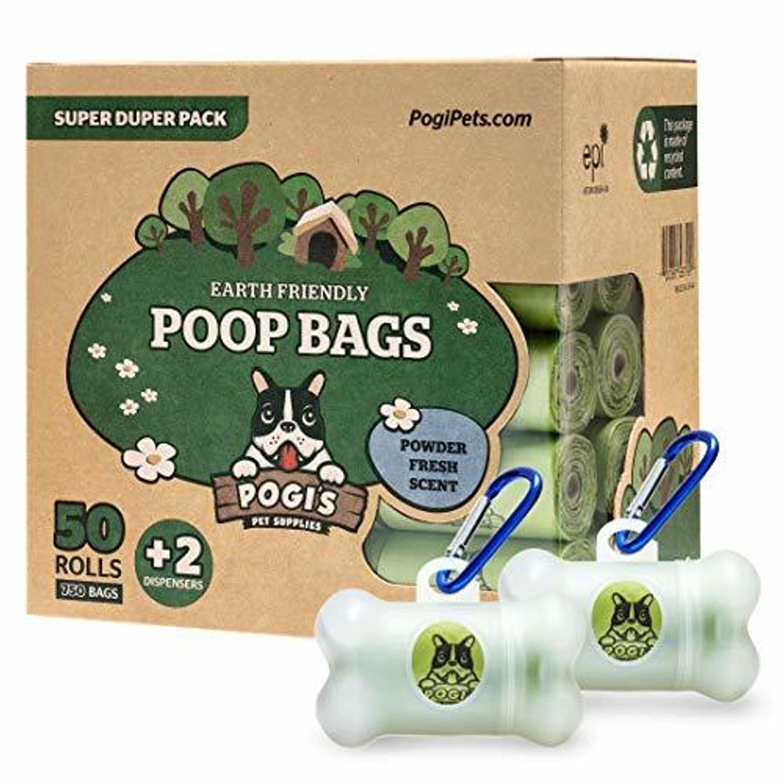 Productos Pogi's Poop Bags - Bolsas para excremento de Perro - 50 Rollos