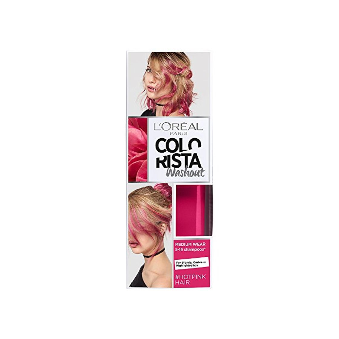 Social L'Oreal Paris Colorista Coloración Temporal Tono Washout Hot Pink Hair