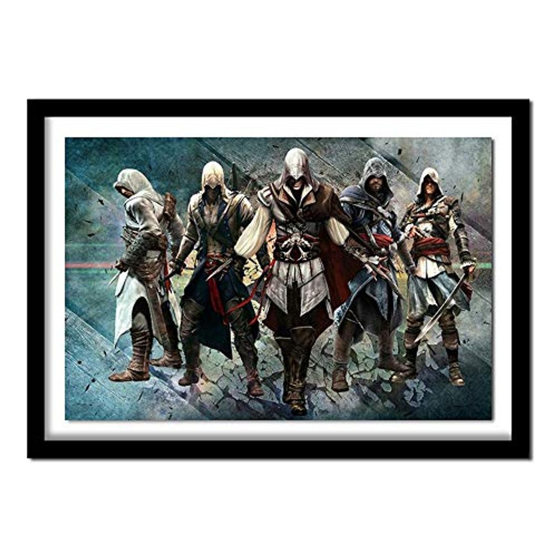 Products hetingyue DIY Pintar por números Pintura Digital para Adultos Assassin'S Creed Establece mejoras para el hogar con Pincel y Pintura acrílica Pintura sin Marco 40X50cm