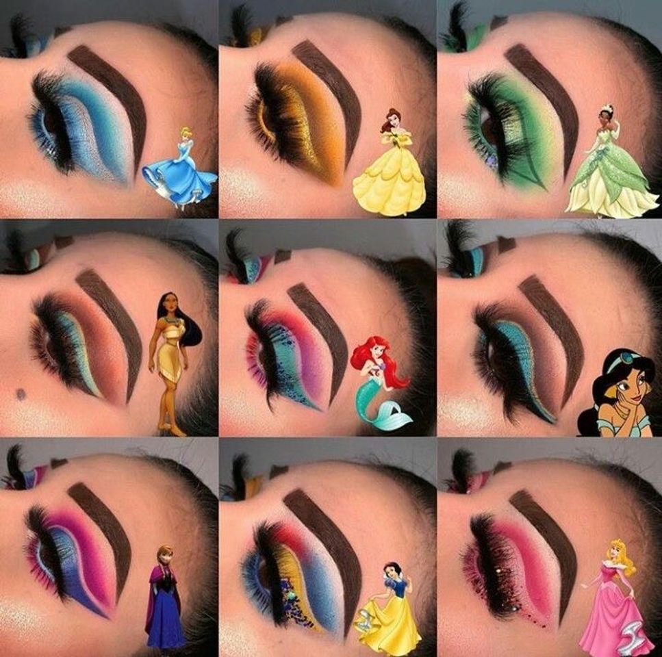 Moda inspiração de maquiem nas princesas da disney 