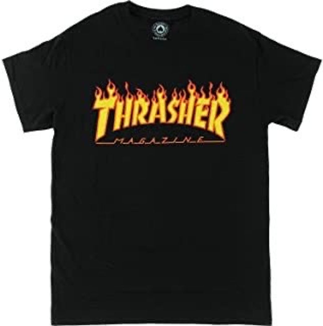 Fashion THRASHER TRUTSH05749 Camiseta, Negro