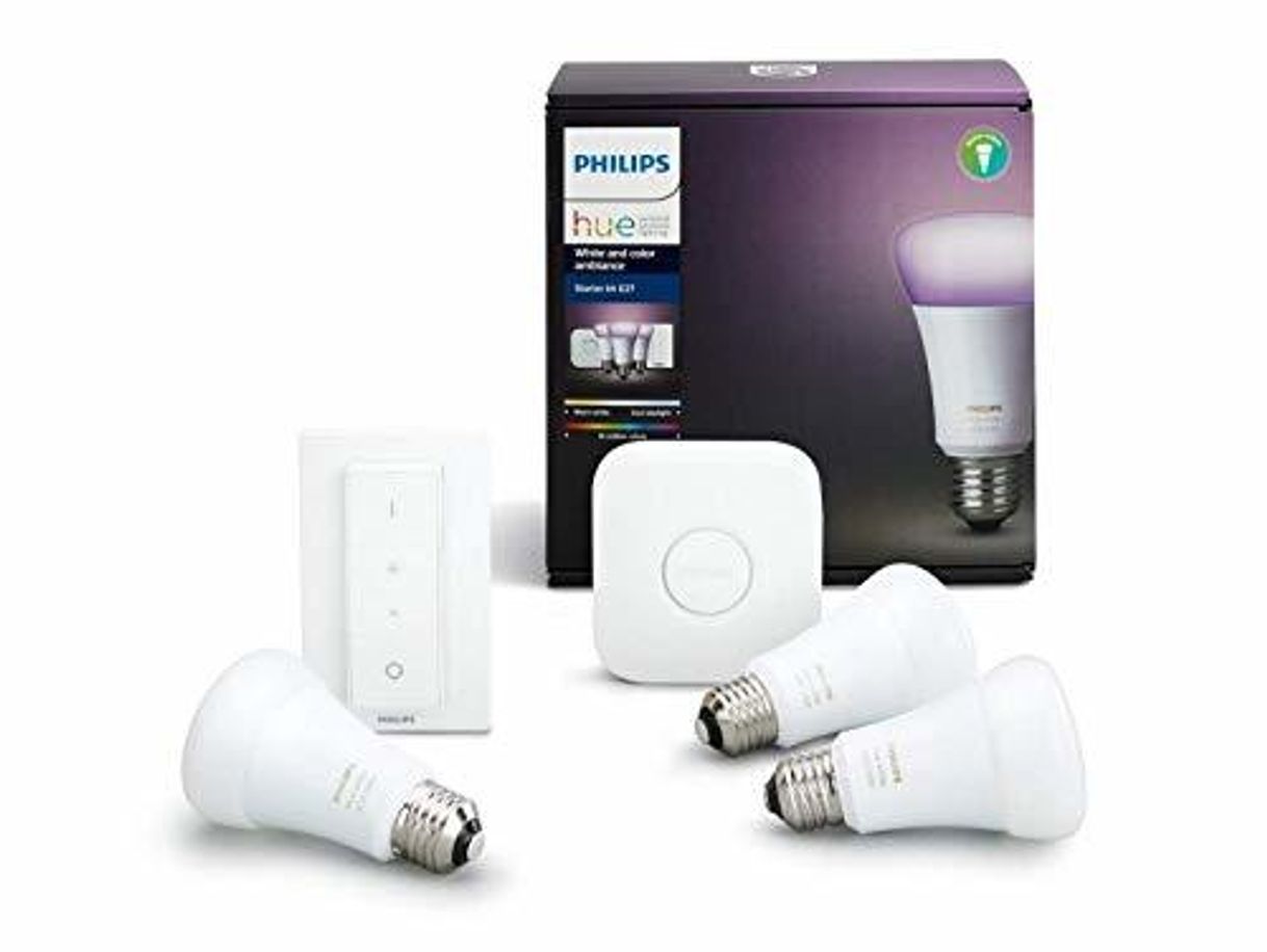 Social Philips Hue White and Color Ambiance - Kit de 3 bombillas LED