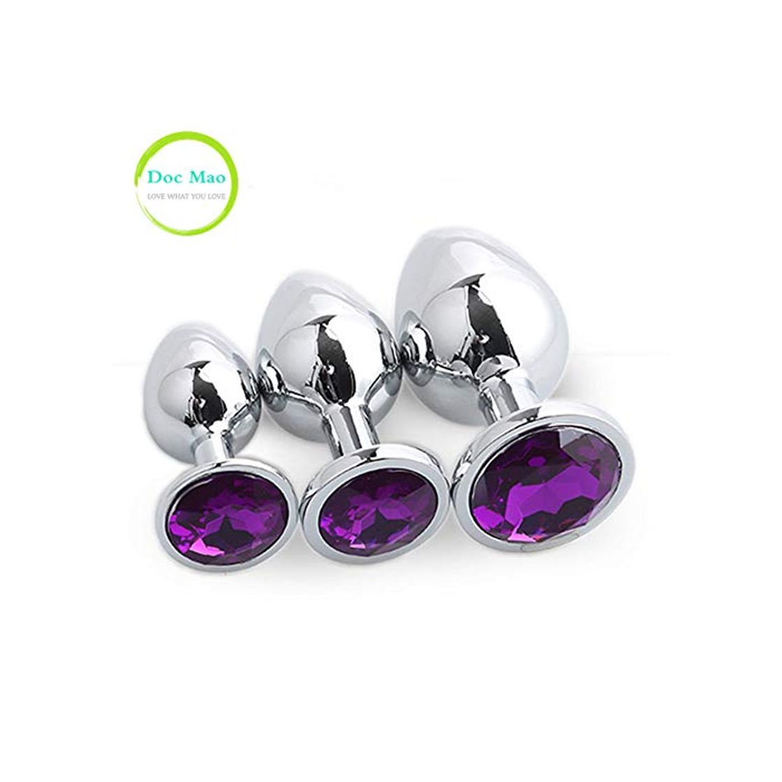 Social Doc Mao Enchufe de Acero Inoxidable con diseño de Joyas Color púrpura