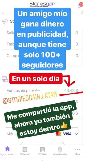 App que paga por publicar anuncios en tus stories de insta