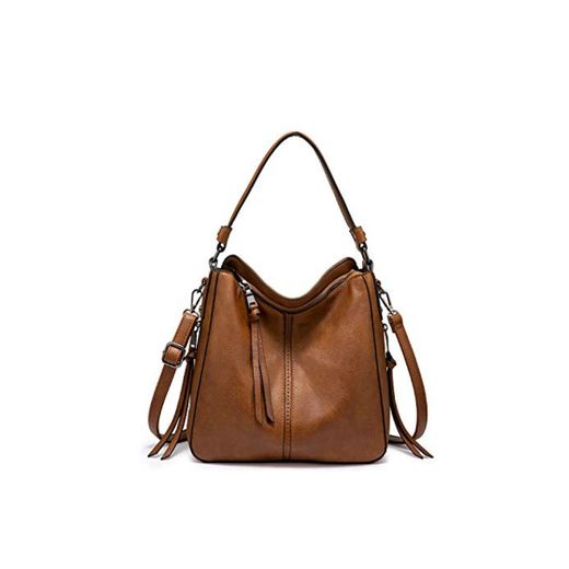 Realer Bolso Mujer Hobo Casual Bolsos Bandolera Sintetico Bolsos de Hombro Cuero